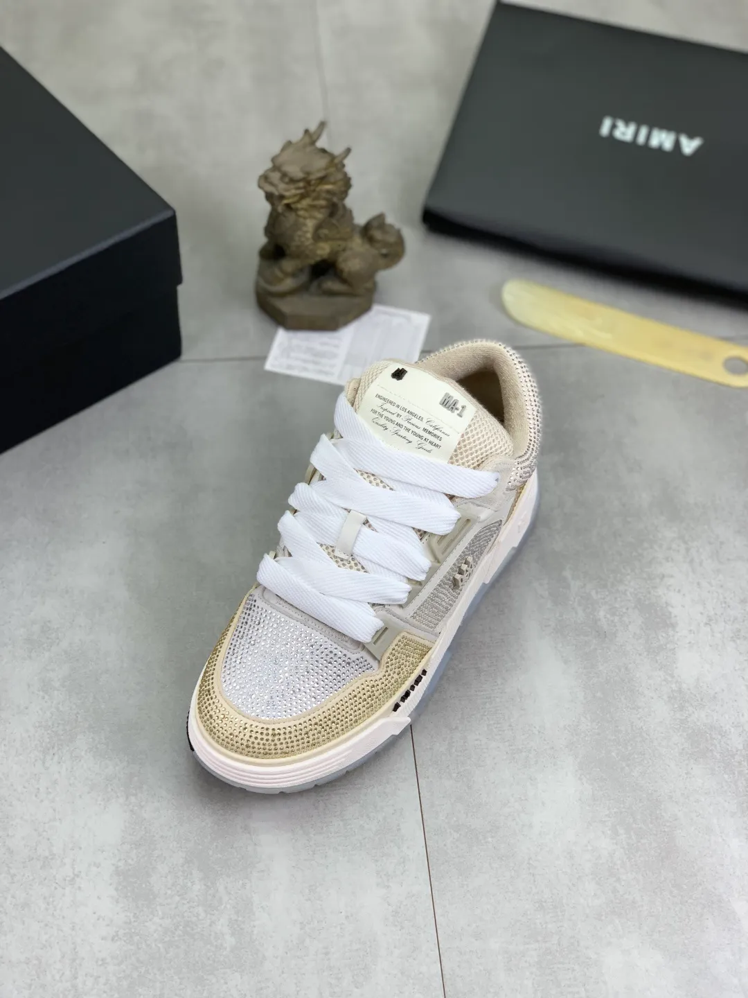 Men's men's shoes 💰P760 New [Amiri] hot diamond series Amiri - high-end quality original order casual shoes for couples 🧑‍🤝‍🧑 - Upper: 🔝Nappa calfskin, suede cowhide, canvas body hot work - Lining: brand mesh canvas cloth - Outsole: ultra-light tpu·rubber; multi-color molded outsole -Ultra-high quality control and exquisite workmanship: highlighted (high-end, extravagance, and class) -Size: Female 35-40 (41 customized) Male 38-45 (46 customized)
